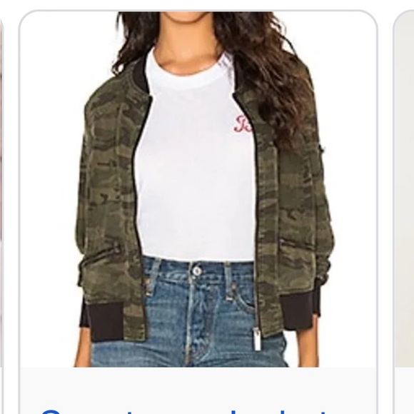 Sanctuary Camo Bomber Jacket from Anthropologie, size medium - Picture 7 of 8